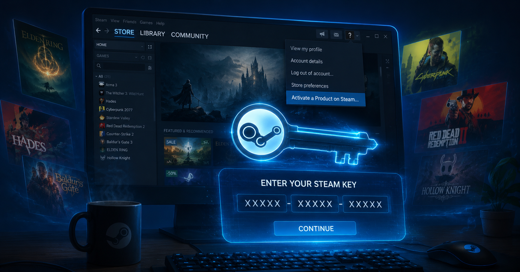 So lösen und aktivieren Sie einen Steam-Key